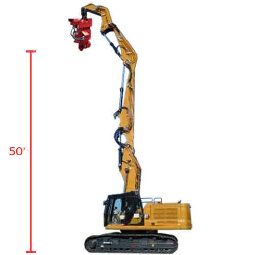 High Reach Pile Driver 50 foot piles